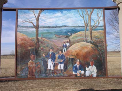 Image of one panel of the Lewis and Clark mural